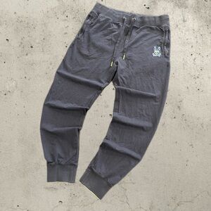 Psycho Bunny Men's Navy Bennett Bunny Logo Sweatpants